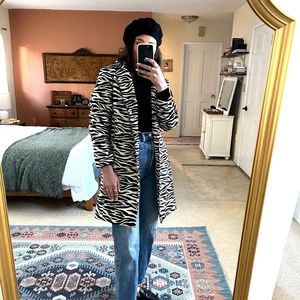 Vintage Bernardo Faux Zebra Coat 🦓